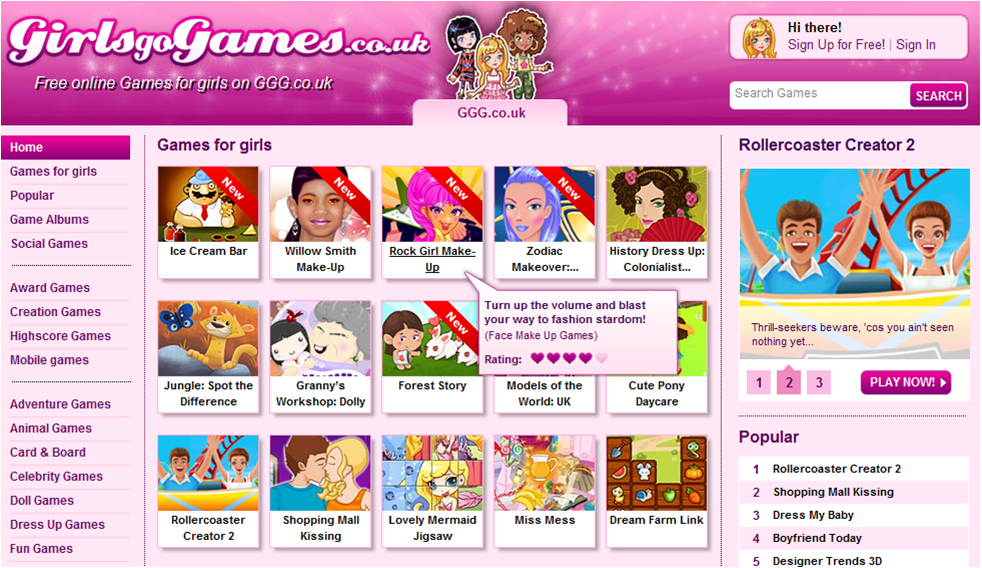 Kids - Free online Games for Girls - GGG.com