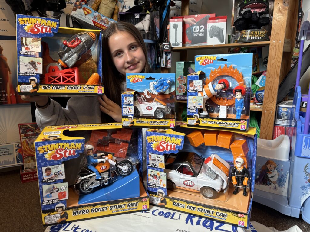 Stuntman Stu Nitro Boost Stunt Bike – Giocattolo Con Rampa E Muro Esplodibile, Figure Acrobatiche Per Bambini